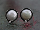 318 - STUDS | Twins, SS, gold, biwaco pearls, diamonds