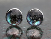 352 - EARRINGS | Sky Flowers, SS, rock crystal op stones, diamonds, Op Art