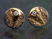 355 - STUDS | Kites, SS, gold, diamonds, Welded Gold Filing, Turn Art