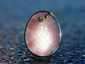 337 - BROSCHE | Snow Flake, ES, Gold, Kristallachat, Brillant, Gem Art