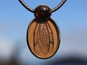 331 - ANH�NGER | New Zealand Wings, ES, Gold platiniert, Bergkristall Platte, Opal Achat, Life Art