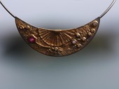 348 - ANH�NGER | Moon Love,ES,Gold,Brillanten,Rubinherz,Star Art:Ursa Minor,Welded Gold Filing