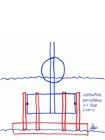 1 - Floating Sky Sculpture SOUL 3, Planning Sketch, 2012 for Alan Gibbs Farm, Gibbs Foundation