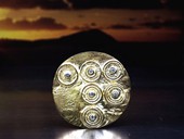 47 |  Brooch, The Day, Gold, Diamonds, Golden Positive, Braille Art Sign: ART, 2002