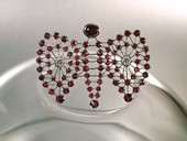 82 |  Brooch, Dragon Fly, White Gold, Diamonds, Rubies, Diamond Art 1974