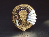 96 |  Brooch, Gold, Silver, Ruby, Wing Pearls, The Little Prince 1985, Golden Poetry 